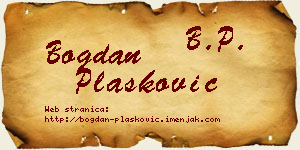 Bogdan Plasković vizit kartica
